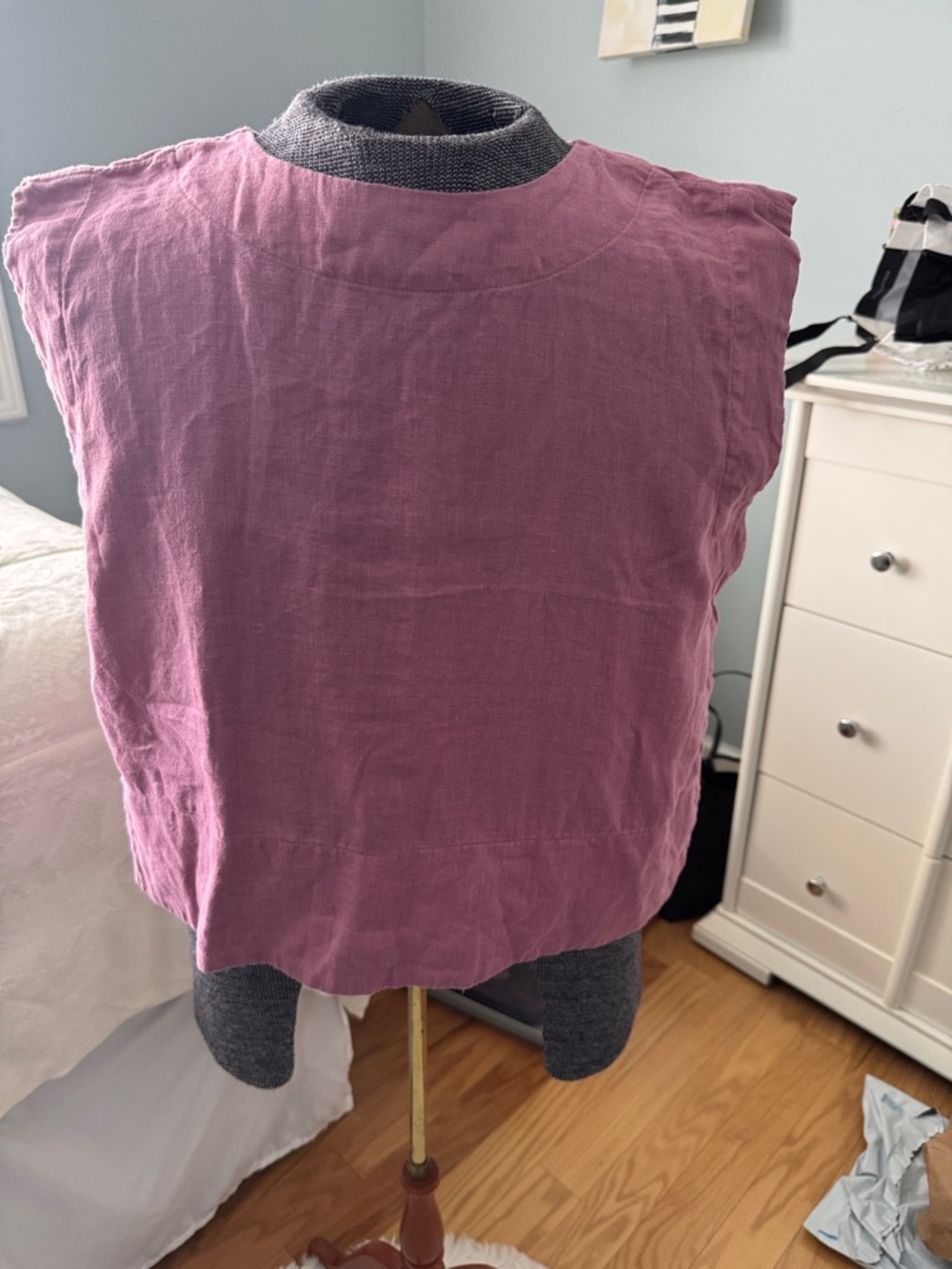 Madewell Mauve Linen Sleeveless Tank